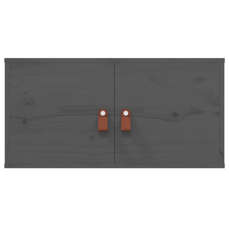 Wandkast 60x30x30 cm massief grenenhout grijs MeubelReus