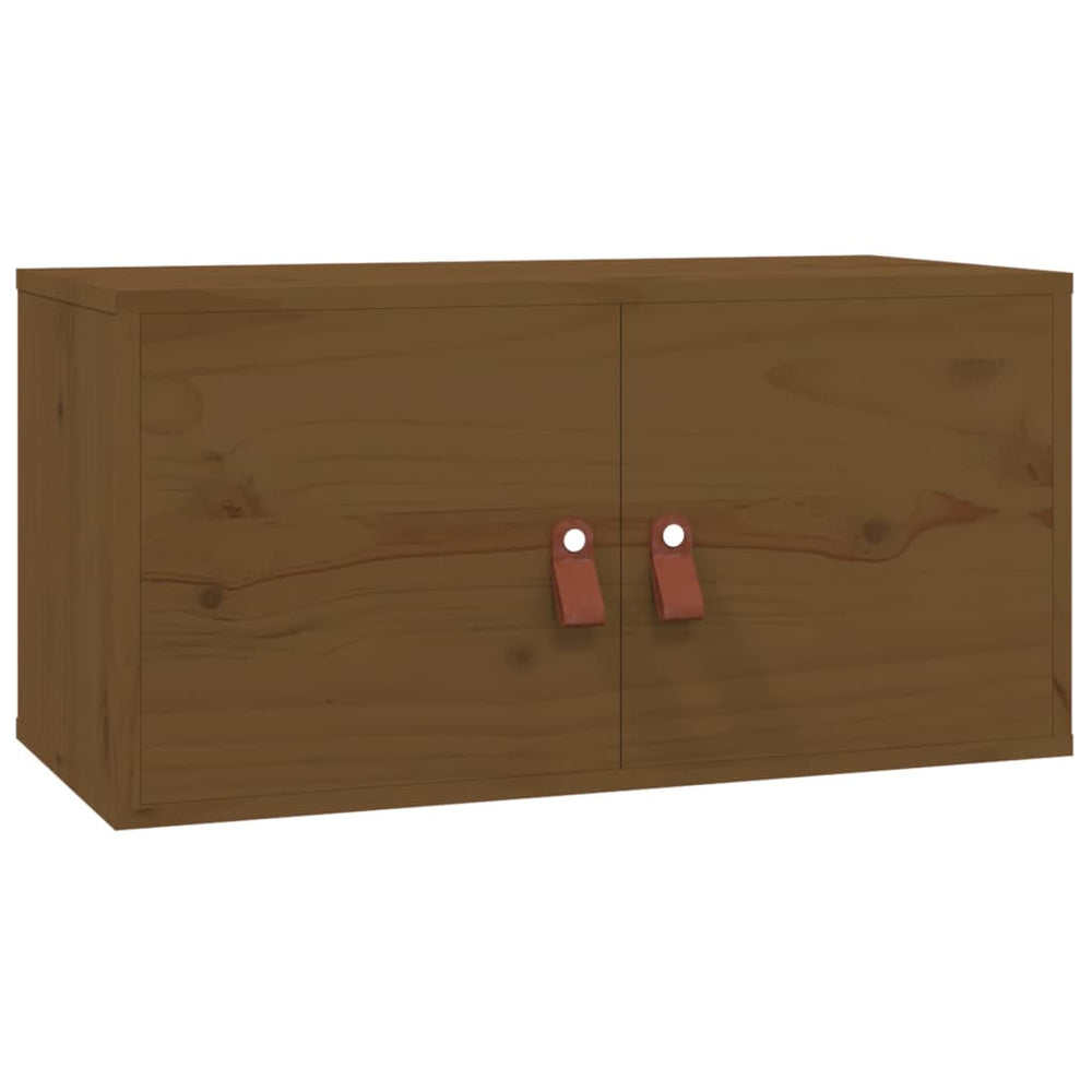 Wandkast 60x30x30 cm massief grenenhout honingbruin MeubelReus