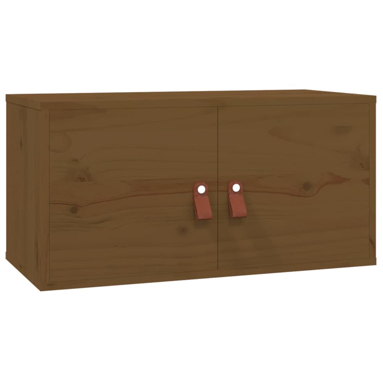 Wandkast 60x30x30 cm massief grenenhout honingbruin MeubelReus