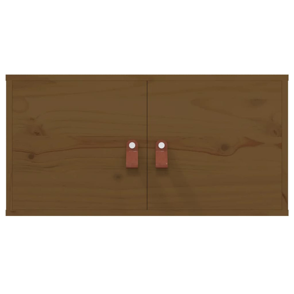 Wandkast 60x30x30 cm massief grenenhout honingbruin MeubelReus