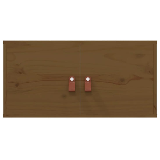 Wandkast 60x30x30 cm massief grenenhout honingbruin MeubelReus