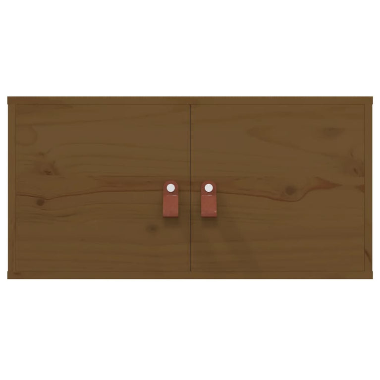 Wandkast 60x30x30 cm massief grenenhout honingbruin MeubelReus