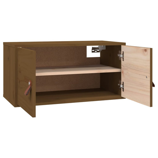 Wandkast 60x30x30 cm massief grenenhout honingbruin MeubelReus
