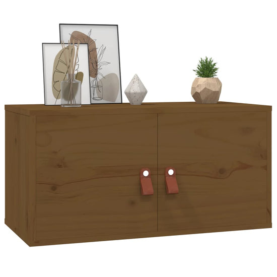 Wandkast 60x30x30 cm massief grenenhout honingbruin MeubelReus