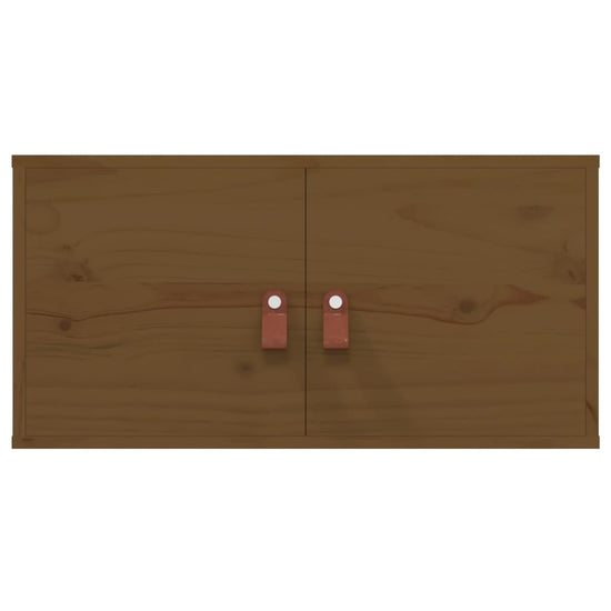 Wandkasten 2 st 60x30x30 cm massief grenenhout honingbruin MeubelReus