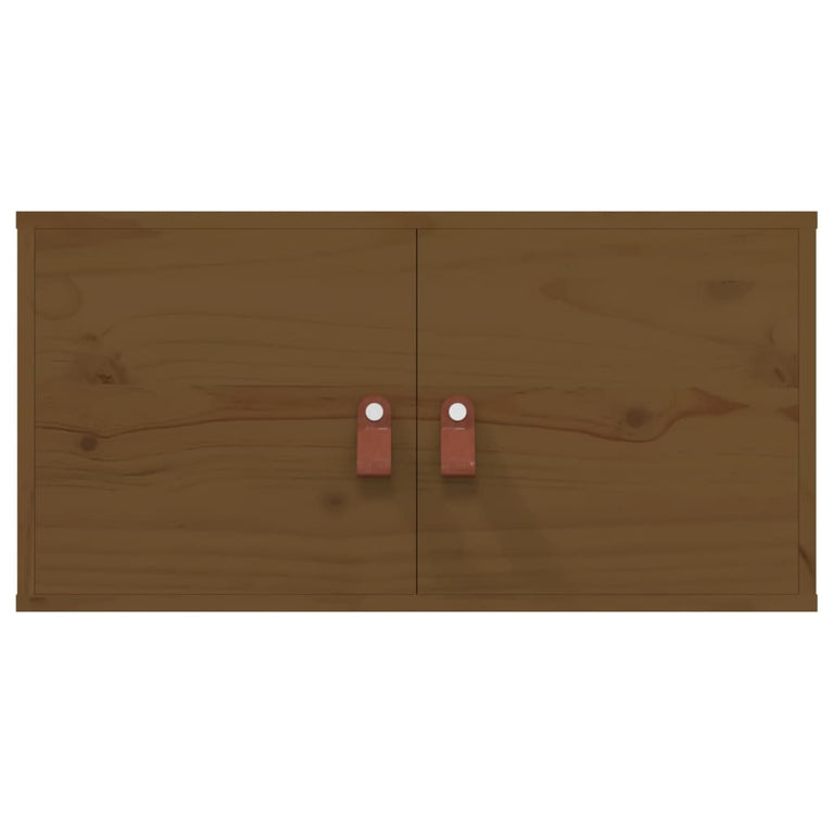 Wandkasten 2 st 60x30x30 cm massief grenenhout honingbruin MeubelReus