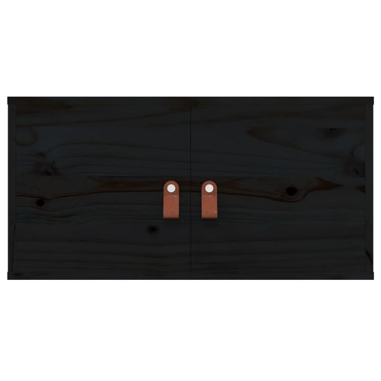 Wandkast 60x30x30 cm massief grenenhout zwart MeubelReus