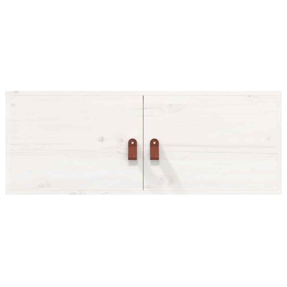 Wandkast 80x30x30 cm massief grenenhout wit MeubelReus