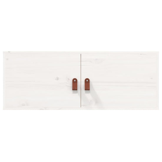Wandkast 80x30x30 cm massief grenenhout wit MeubelReus