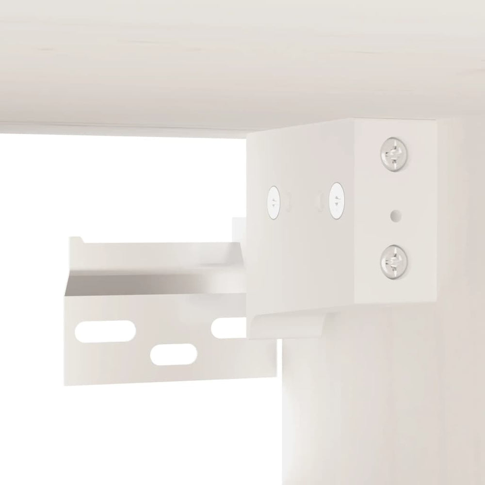 Wandkast 80x30x30 cm massief grenenhout wit MeubelReus