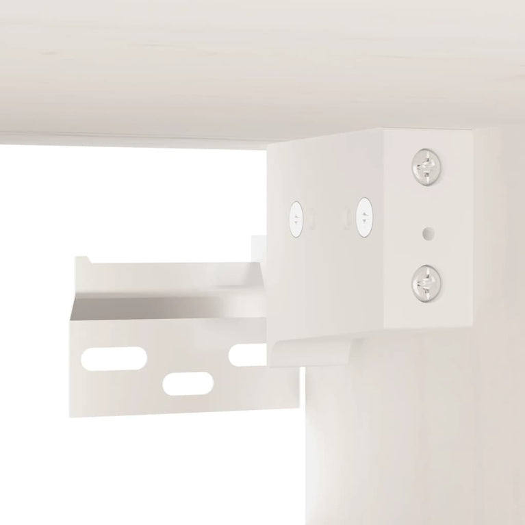 Wandkast 80x30x30 cm massief grenenhout wit MeubelReus