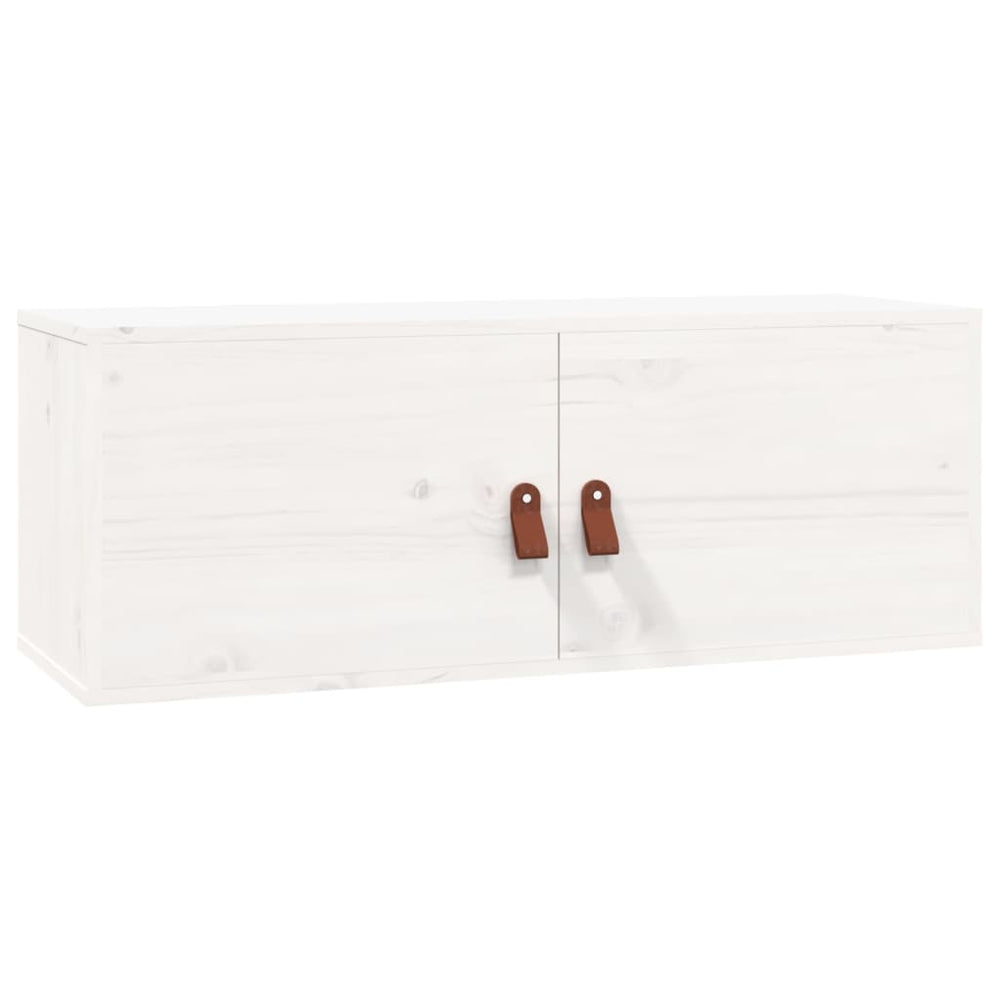 Wandkasten 2 st 80x30x30 cm massief grenenhout wit MeubelReus