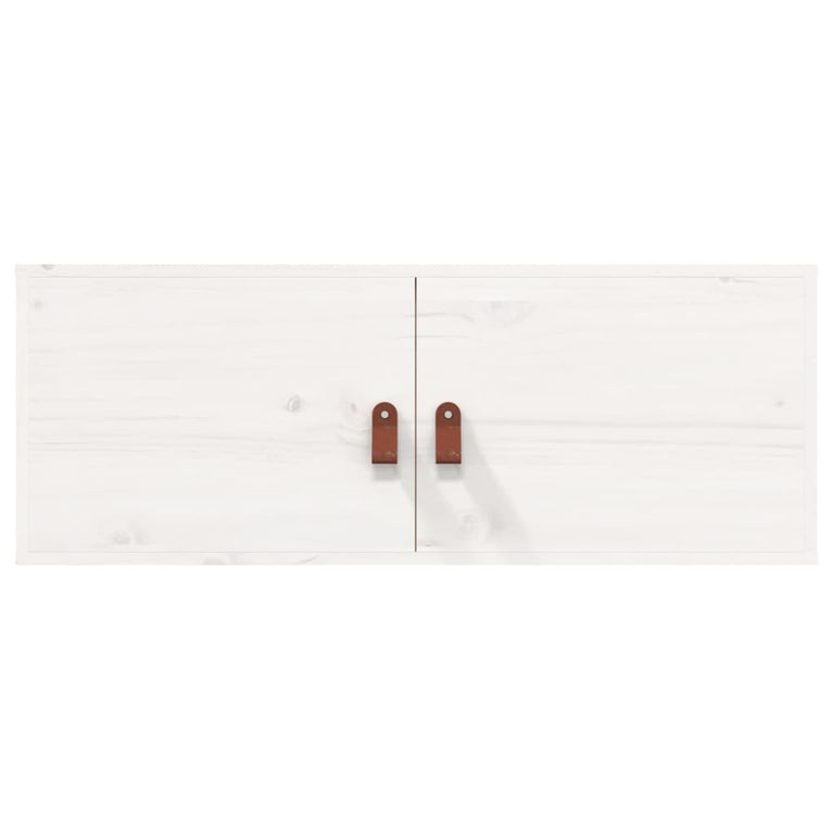 Wandkasten 2 st 80x30x30 cm massief grenenhout wit MeubelReus