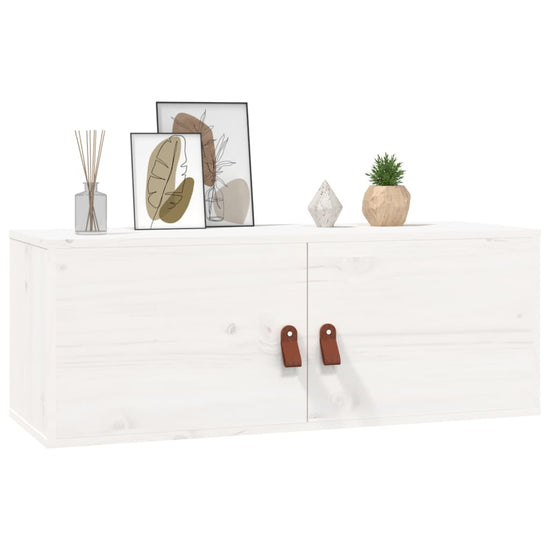 Wandkasten 2 st 80x30x30 cm massief grenenhout wit MeubelReus