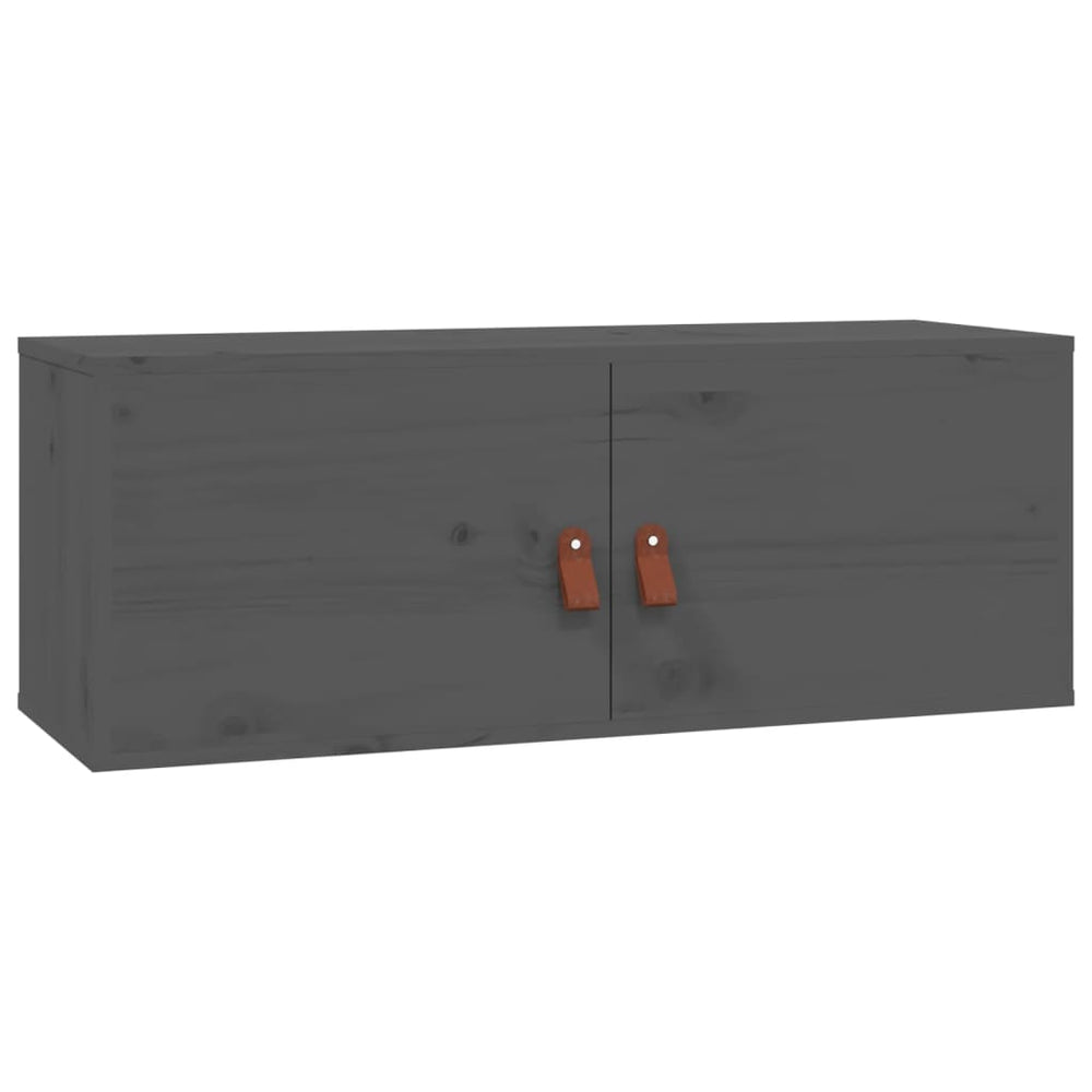 Wandkast 80x30x30 cm massief grenenhout grijs MeubelReus