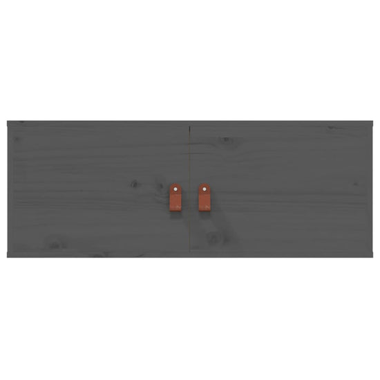 Wandkast 80x30x30 cm massief grenenhout grijs MeubelReus