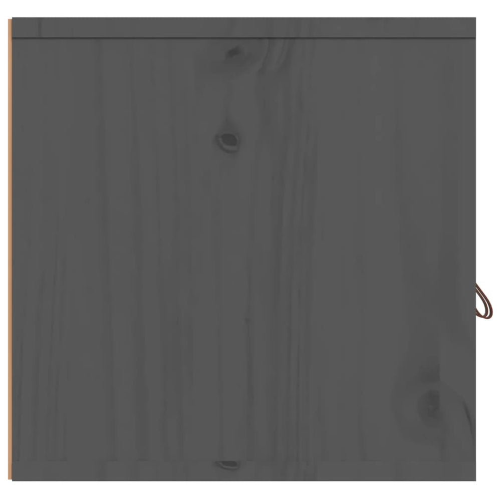 Wandkast 80x30x30 cm massief grenenhout grijs MeubelReus