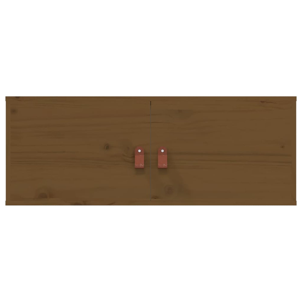 Wandkast 80x30x30 cm massief grenenhout honingbruin MeubelReus