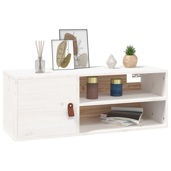 Wandkast 80x30x30 cm massief grenenhout wit MeubelReus