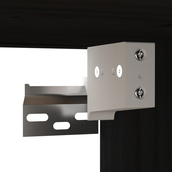 Wandkast 80x30x30 cm massief grenenhout zwart MeubelReus