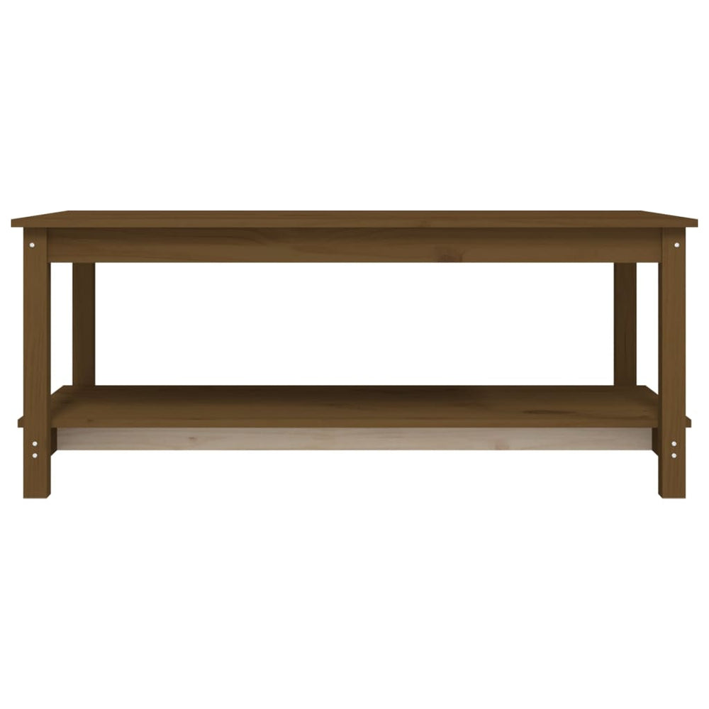 Salontafel 110x55x45 cm massief grenenhout honingbruin MeubelReus