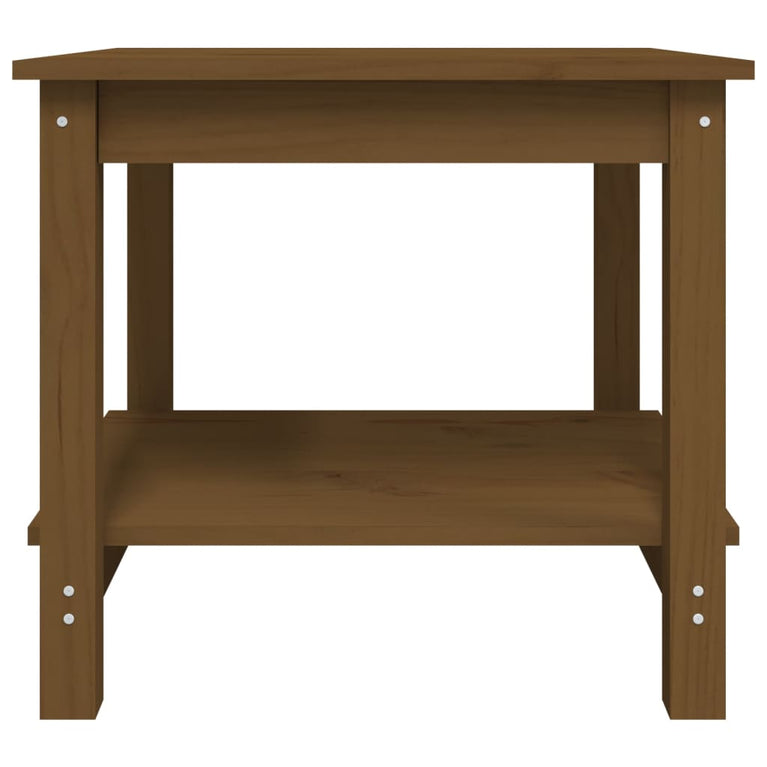 Salontafel 50x50x45 cm massief grenenhout honingbruin MeubelReus