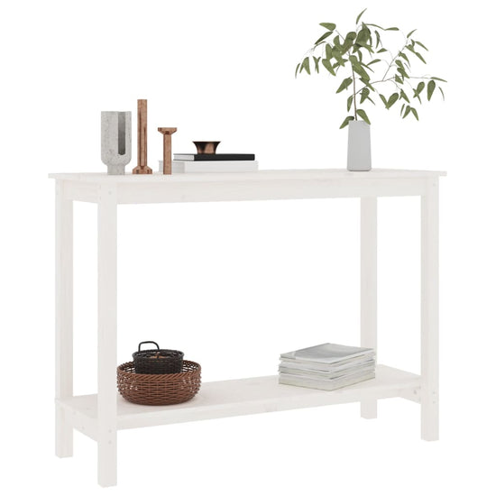 Wandtafel 110x40x80 cm massief grenenhout wit MeubelReus