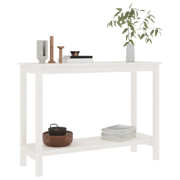 Wandtafel 110x40x80 cm massief grenenhout wit MeubelReus
