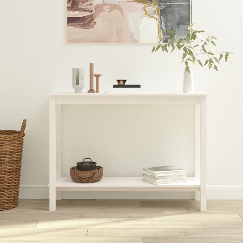 Wandtafel 110x40x80 cm massief grenenhout wit MeubelReus