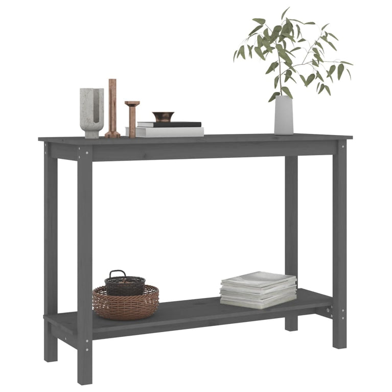 Wandtafel 110x40x80 cm massief grenenhout grijs MeubelReus