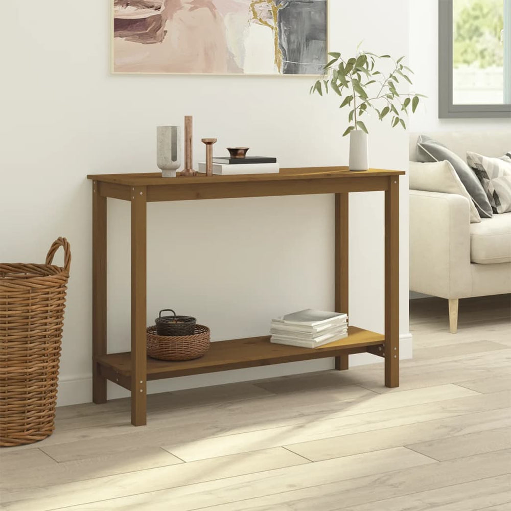 Wandkast 110x40x80 cm massief grenenhout honingbruin MeubelReus