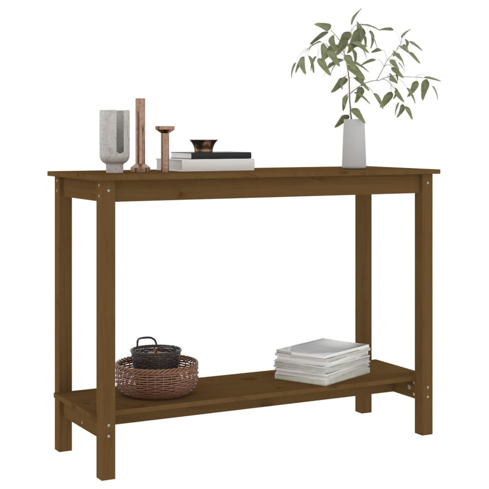 Wandkast 110x40x80 cm massief grenenhout honingbruin MeubelReus