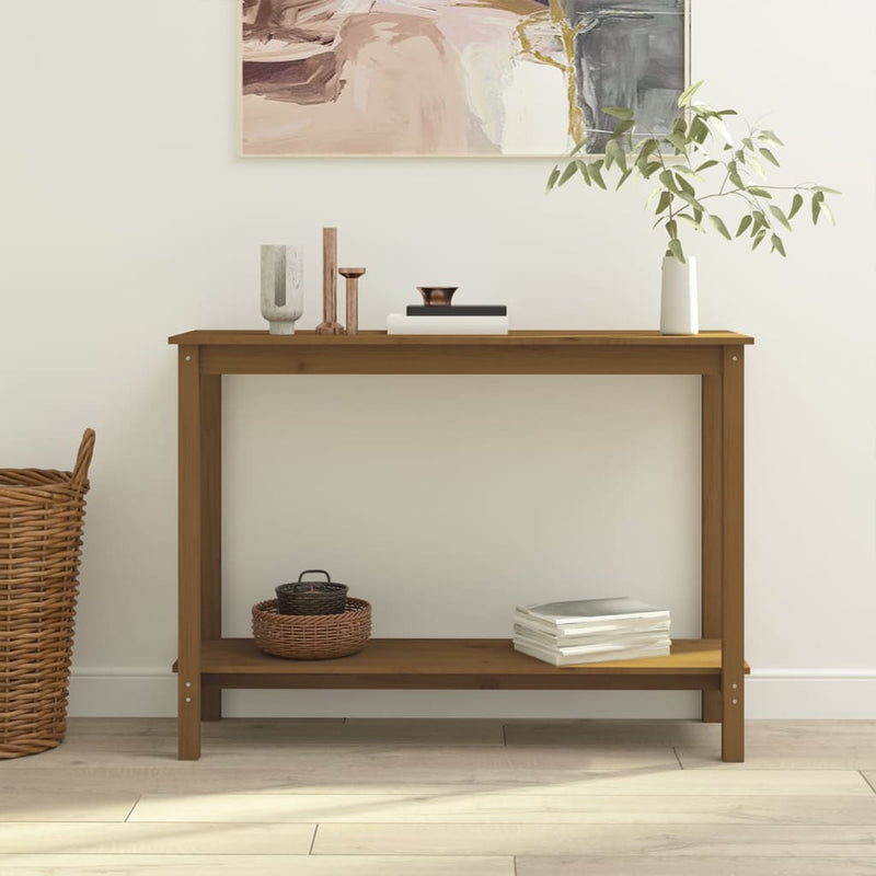 Wandkast 110x40x80 cm massief grenenhout honingbruin MeubelReus