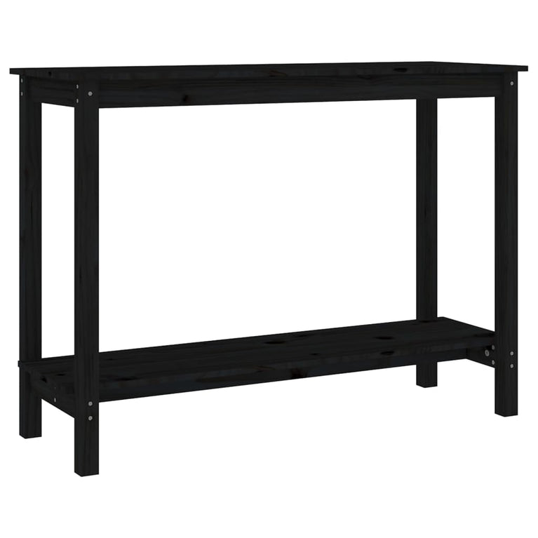 Wandtafel 110x40x80 cm massief grenenhout zwart MeubelReus