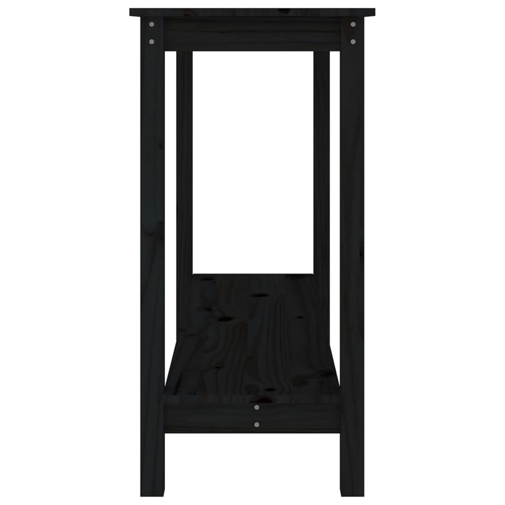 Wandtafel 110x40x80 cm massief grenenhout zwart MeubelReus