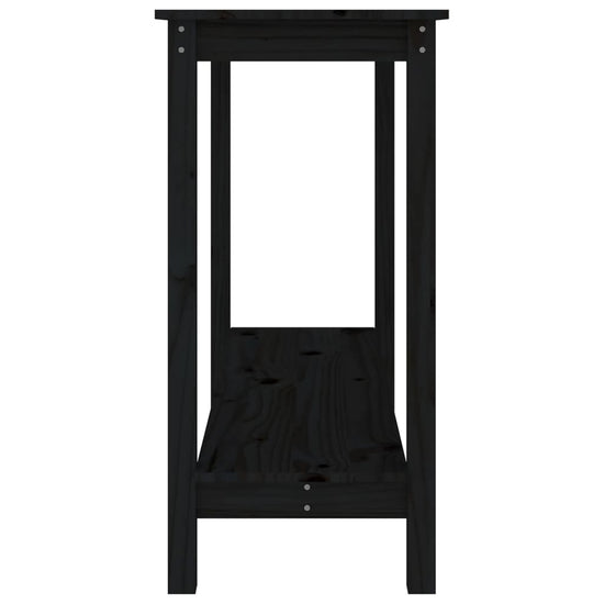 Wandtafel 110x40x80 cm massief grenenhout zwart MeubelReus