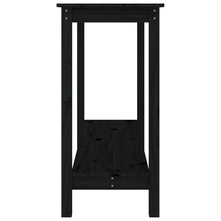 Wandtafel 110x40x80 cm massief grenenhout zwart MeubelReus