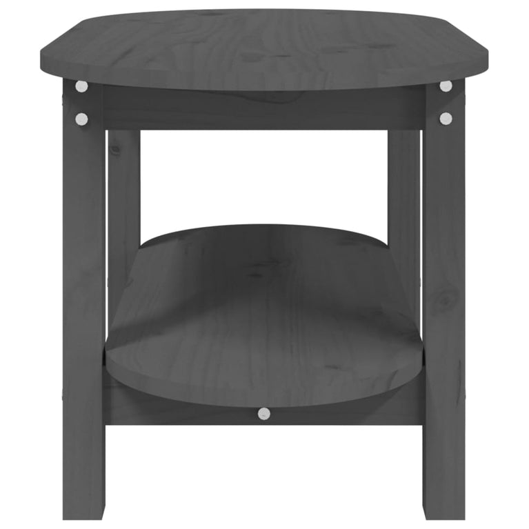 Salontafel 80x45x45 cm massief grenenhout grijs MeubelReus