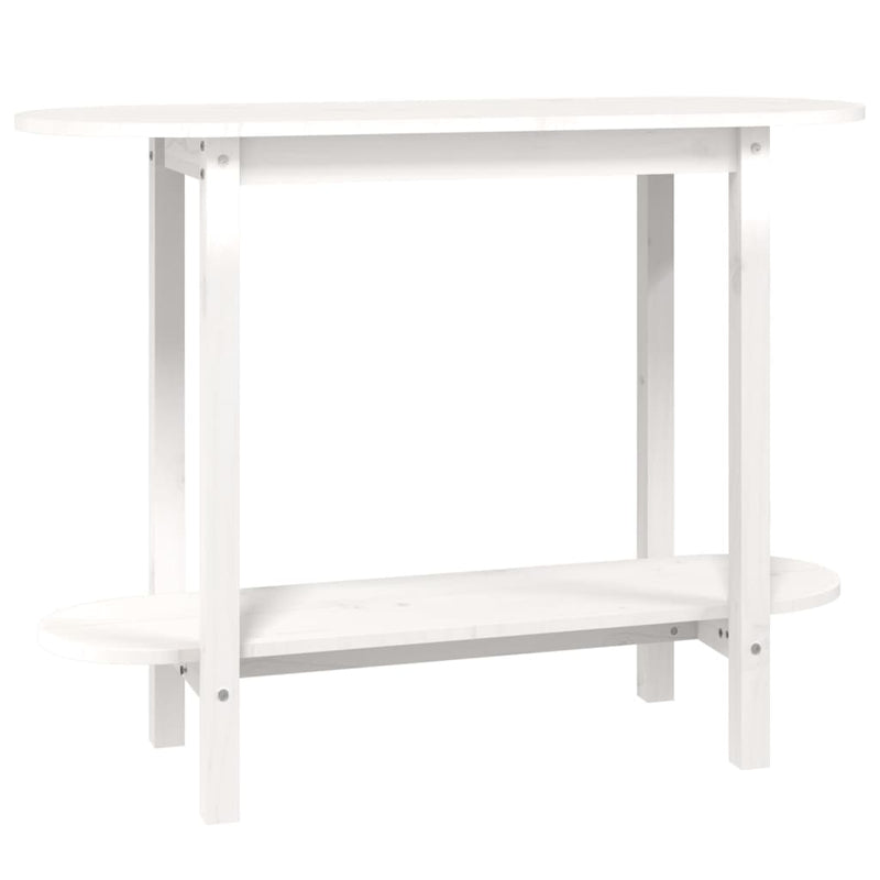 Wandtafel 110x40x80 cm massief grenenhout wit MeubelReus