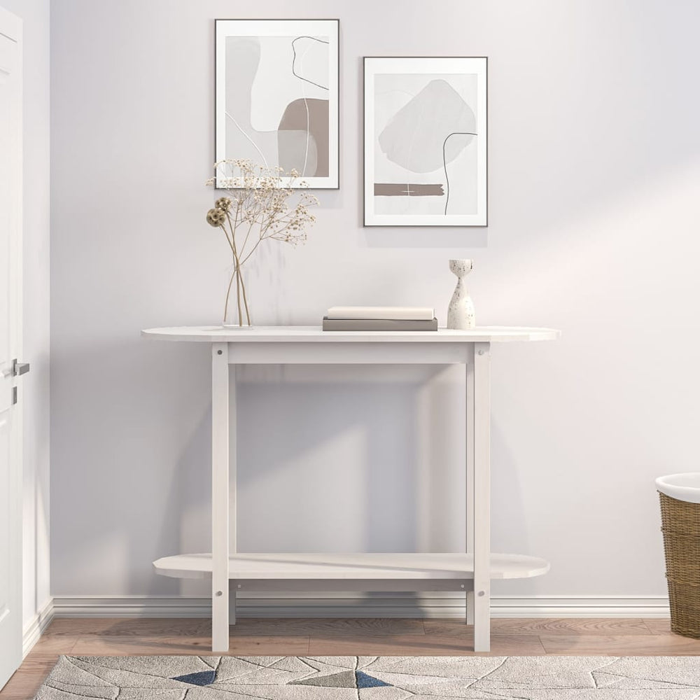 Wandtafel 110x40x80 cm massief grenenhout wit MeubelReus