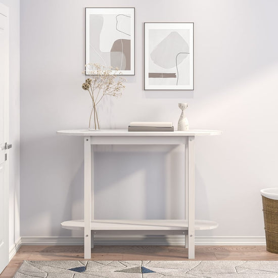 Wandtafel 110x40x80 cm massief grenenhout wit MeubelReus