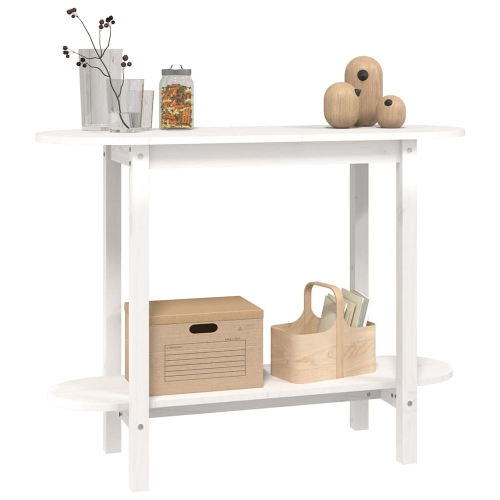 Wandtafel 110x40x80 cm massief grenenhout wit MeubelReus