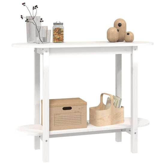 Wandtafel 110x40x80 cm massief grenenhout wit MeubelReus