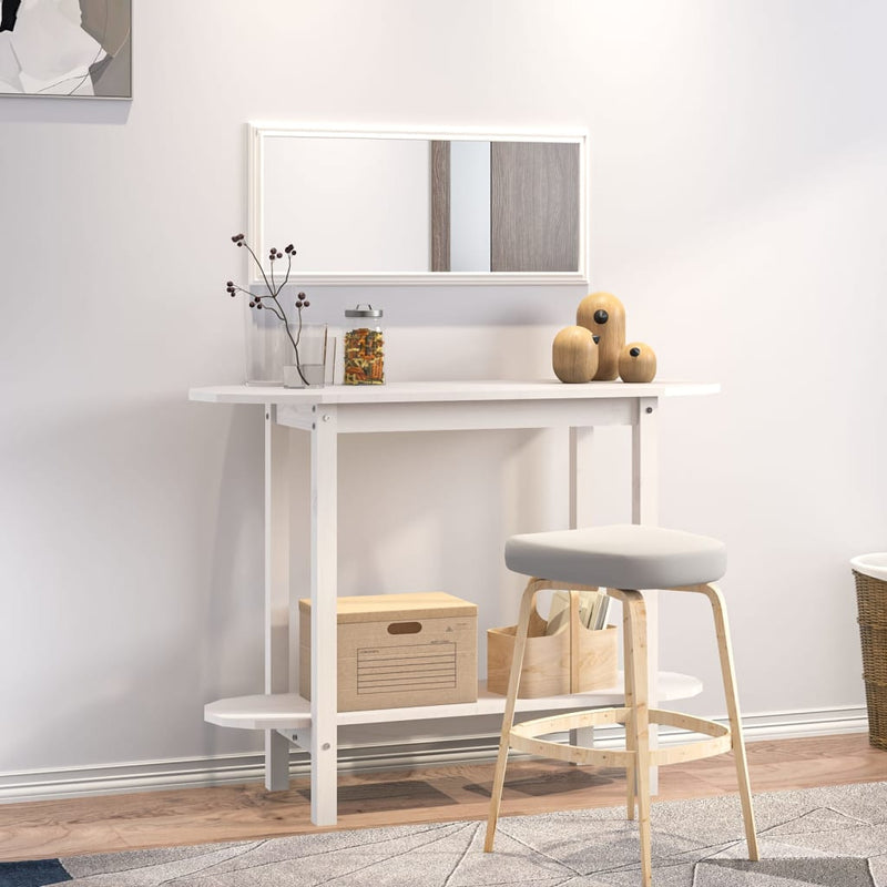 Wandtafel 110x40x80 cm massief grenenhout wit MeubelReus