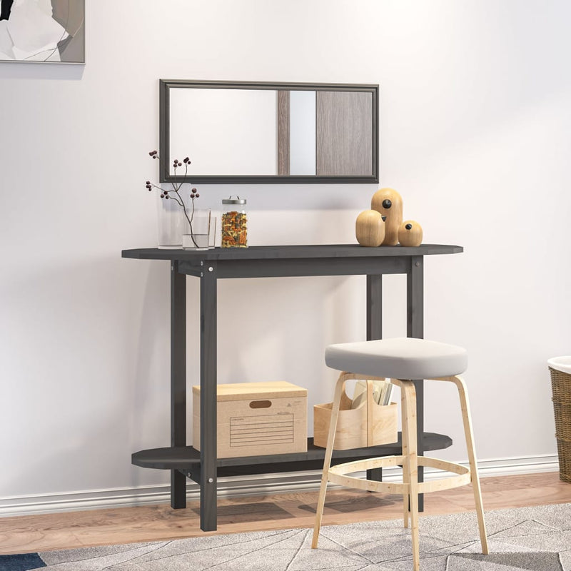 Wandtafel 110x40x80 cm massief grenenhout grijs MeubelReus