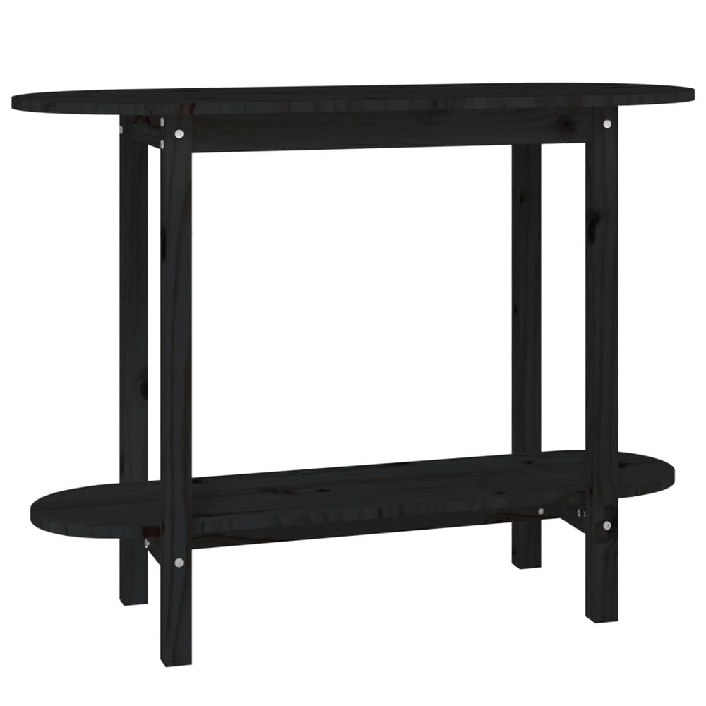 Wandtafel 110x40x80 cm massief grenenhout zwart MeubelReus
