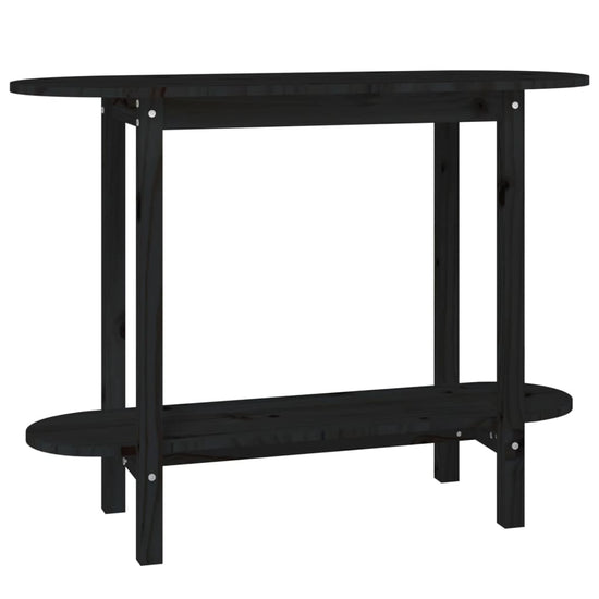 Wandtafel 110x40x80 cm massief grenenhout zwart MeubelReus