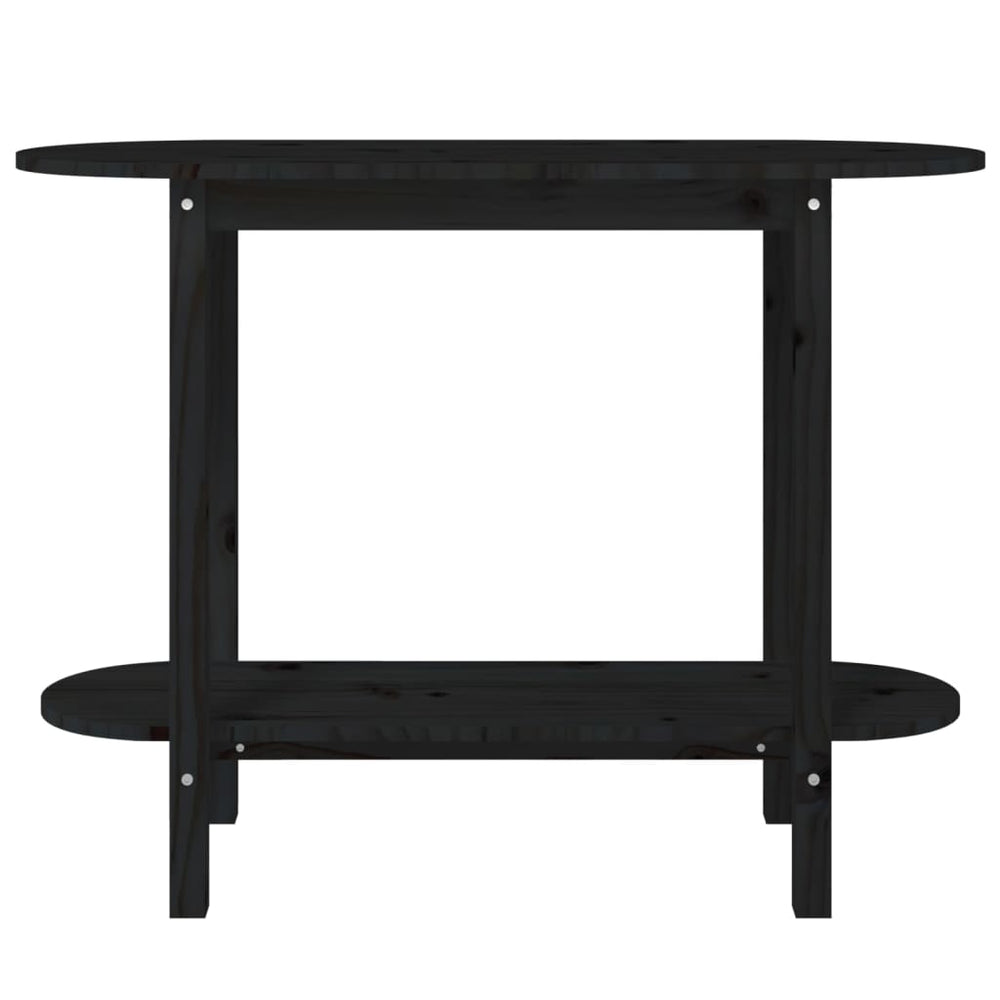 Wandtafel 110x40x80 cm massief grenenhout zwart MeubelReus