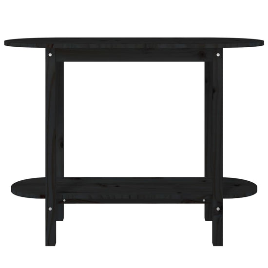 Wandtafel 110x40x80 cm massief grenenhout zwart MeubelReus