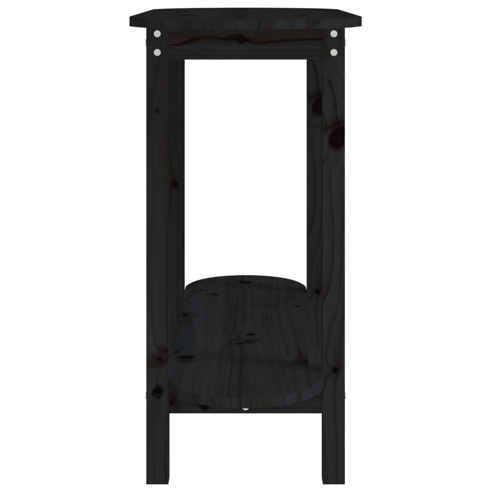 Wandtafel 110x40x80 cm massief grenenhout zwart MeubelReus